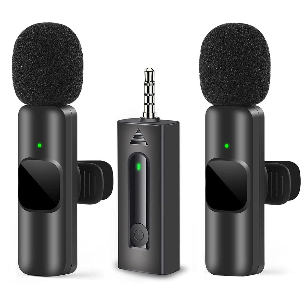 JOIGO - Kit de 2 Microfonos Inalambricos Con Entrada Auxiliar Jack