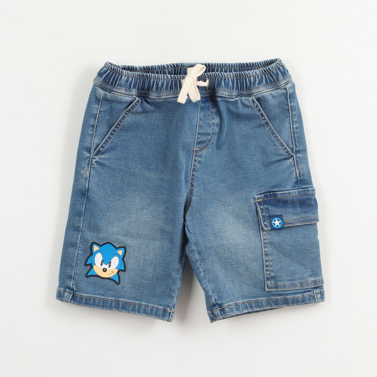 SONIC - Short Niño Azul Denim Sonic