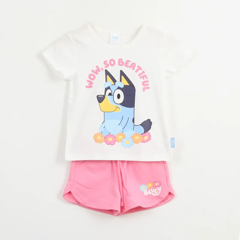 BLUEY - Conjunto Niña Blanco Beautiful Bluey