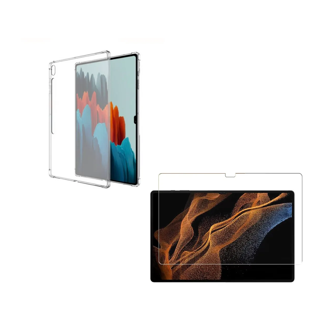 JOIGO - Carcasa Lamina Vidrio Transparente Para Samsung S8 Ultra