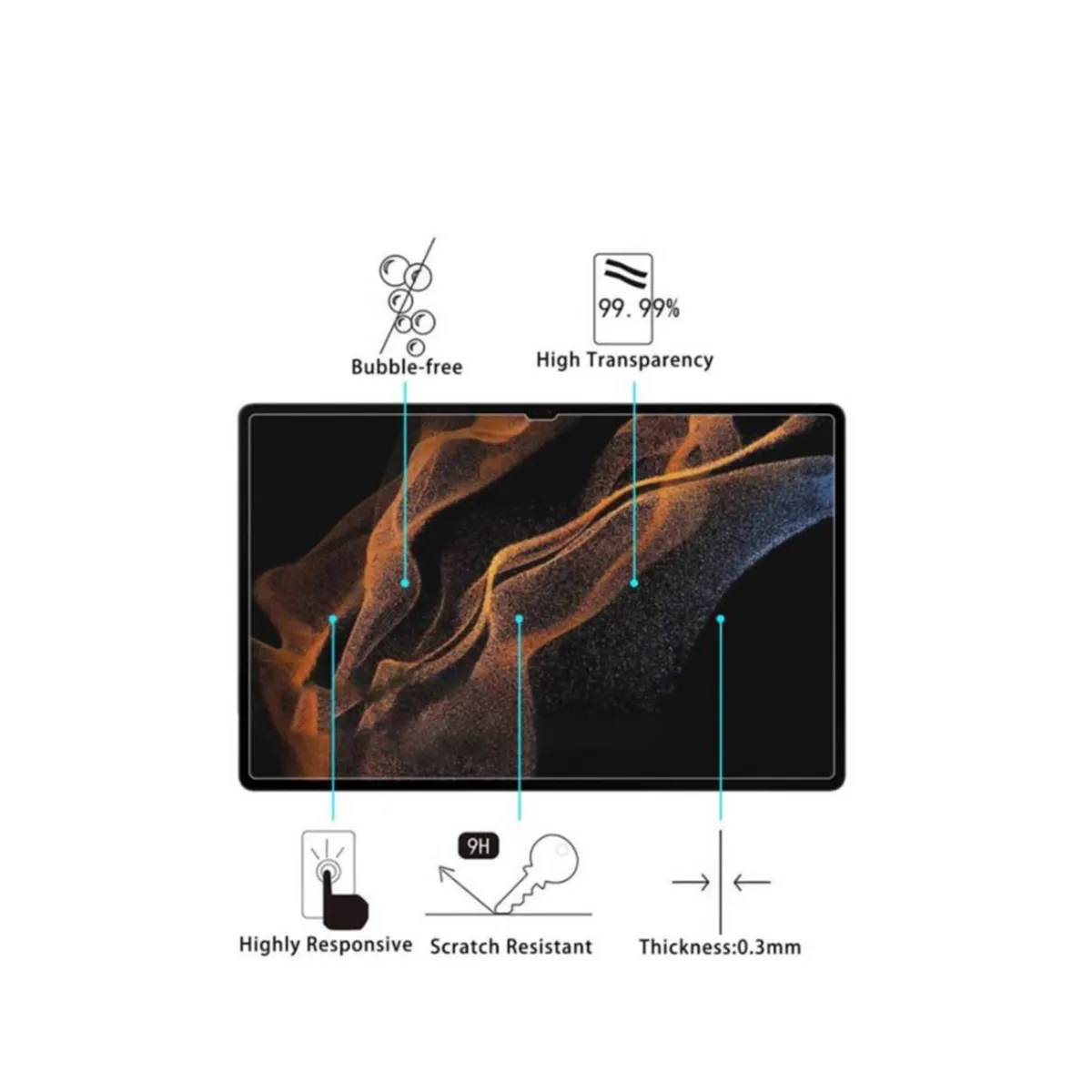 JOIGO - Carcasa Lamina Vidrio Transparente Para Samsung S8 Ultra