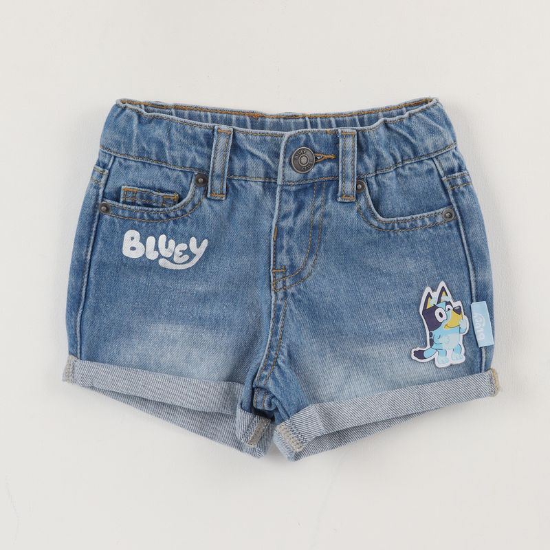 BLUEY - Short Niña Azul Jeans Bluey