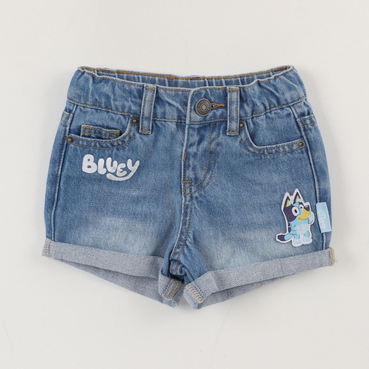 BLUEY - Short Niña Azul Jeans Bluey