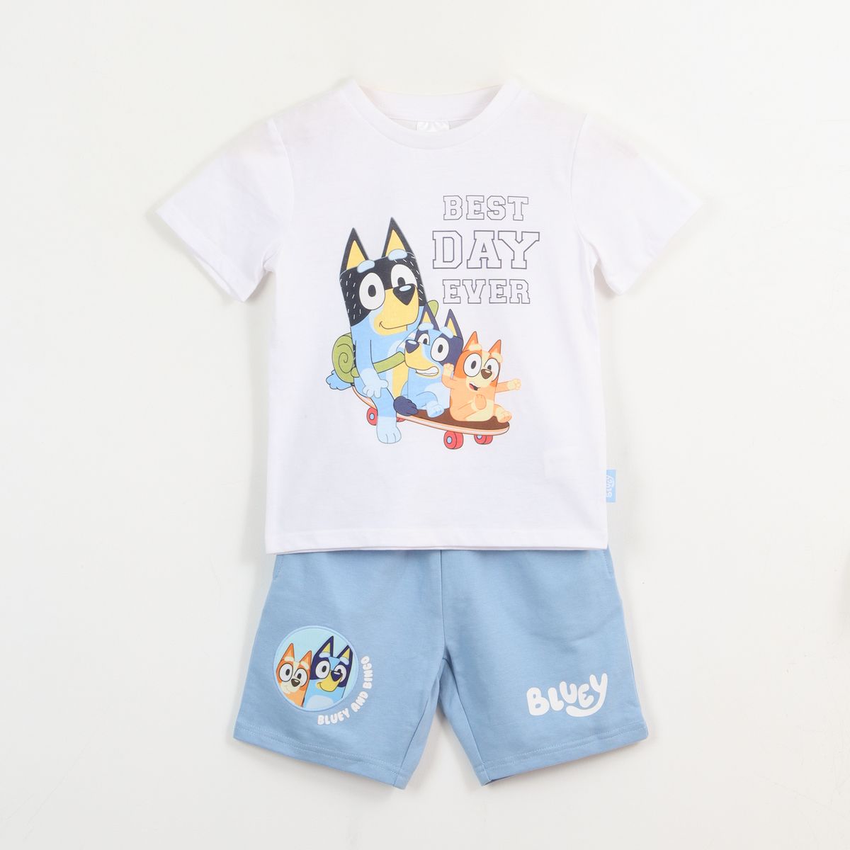 BLUEY - Conjunto Niño Blanco Skate Bluey