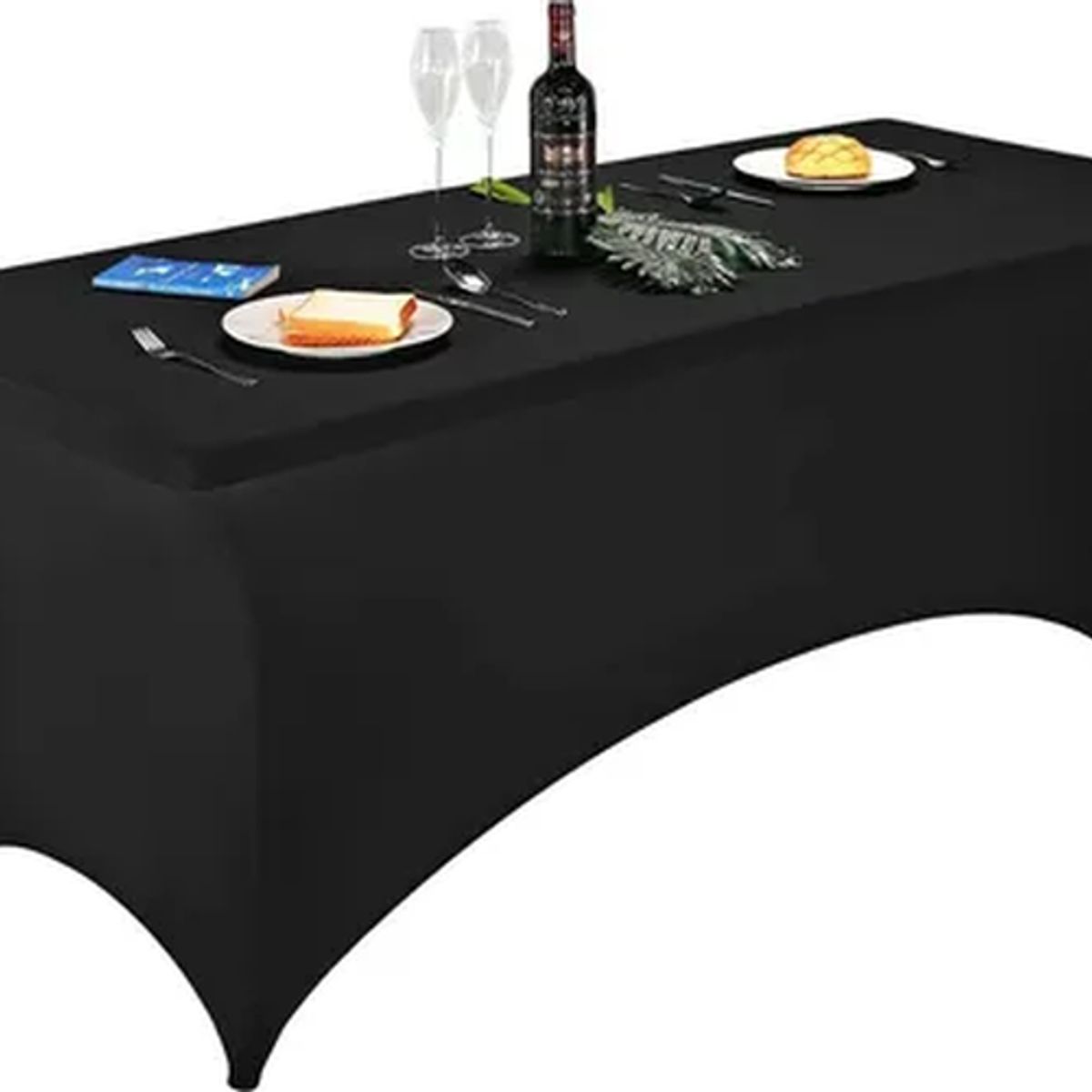GENERICO - Funda mantel spandex 180x75x75 evento negro