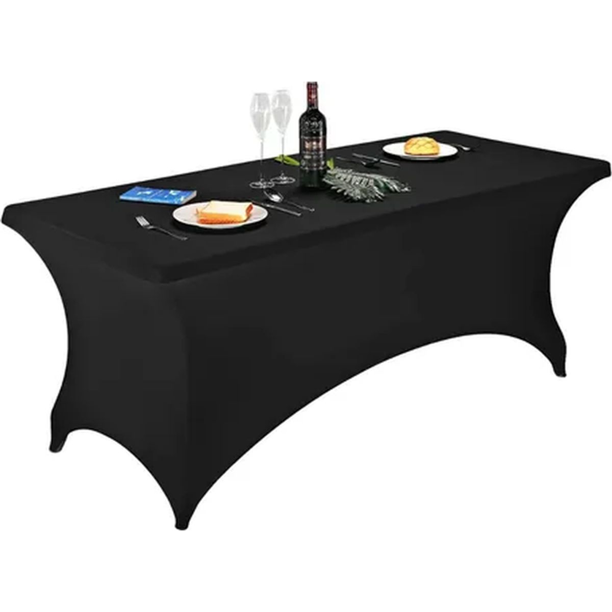 GENERICO - Funda mantel spandex 180x75x75 evento negro