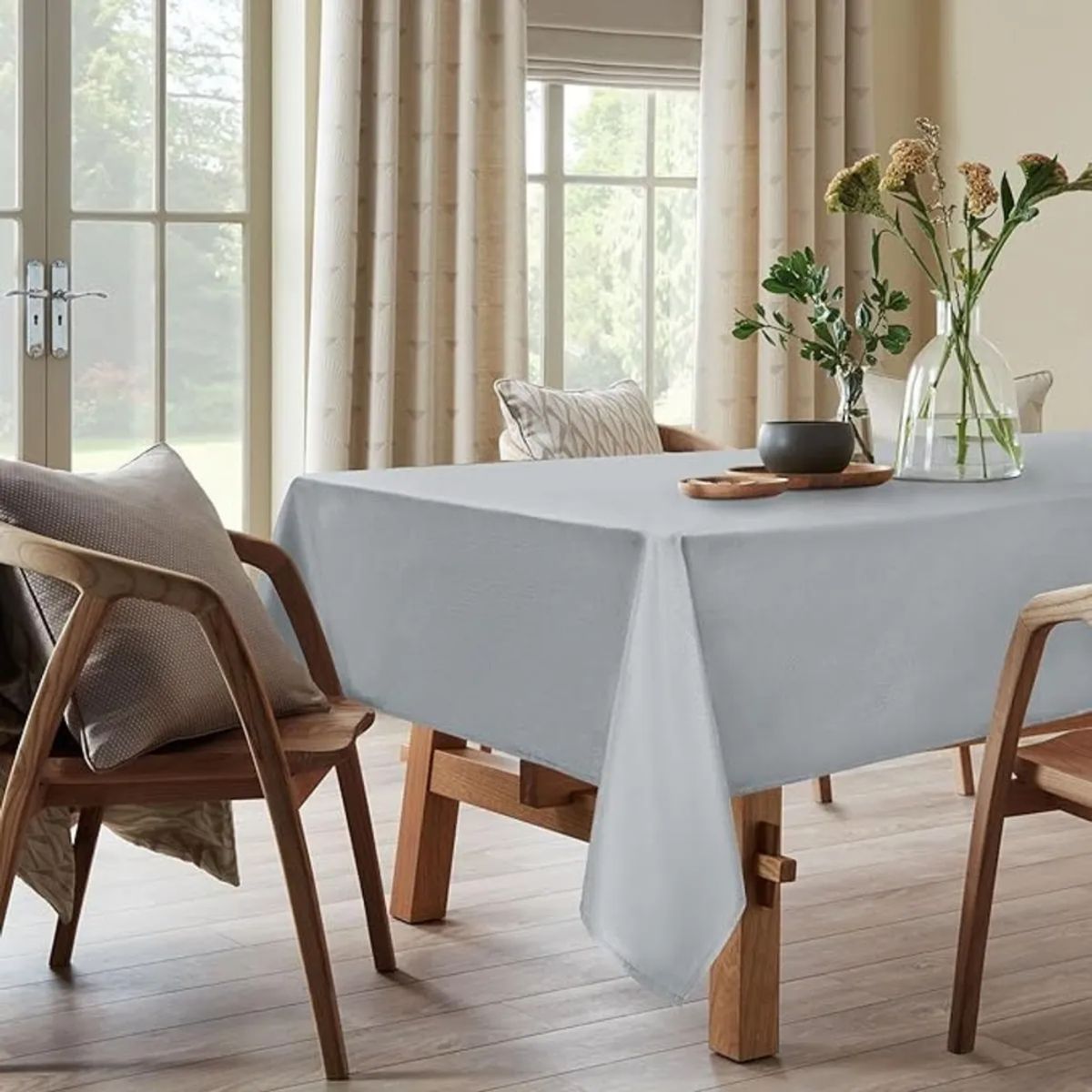 GENERICO - Mantel rectangular antimanchas 220x140 aura zeus gris