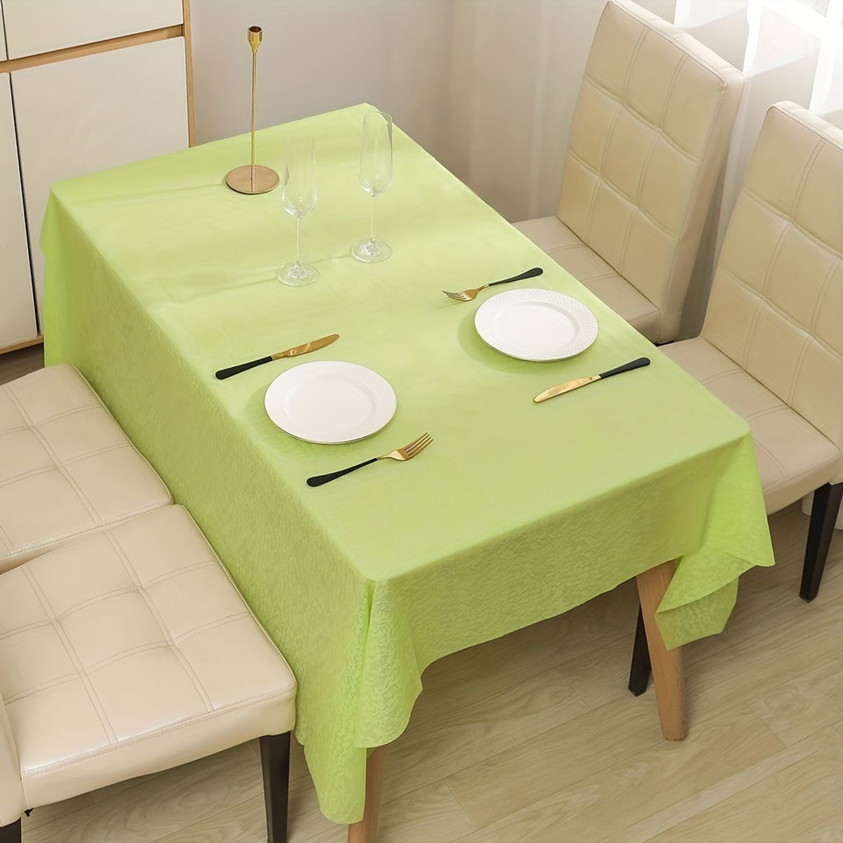 GENERICO - Mantel rectangular antimanchas 220x140 verde