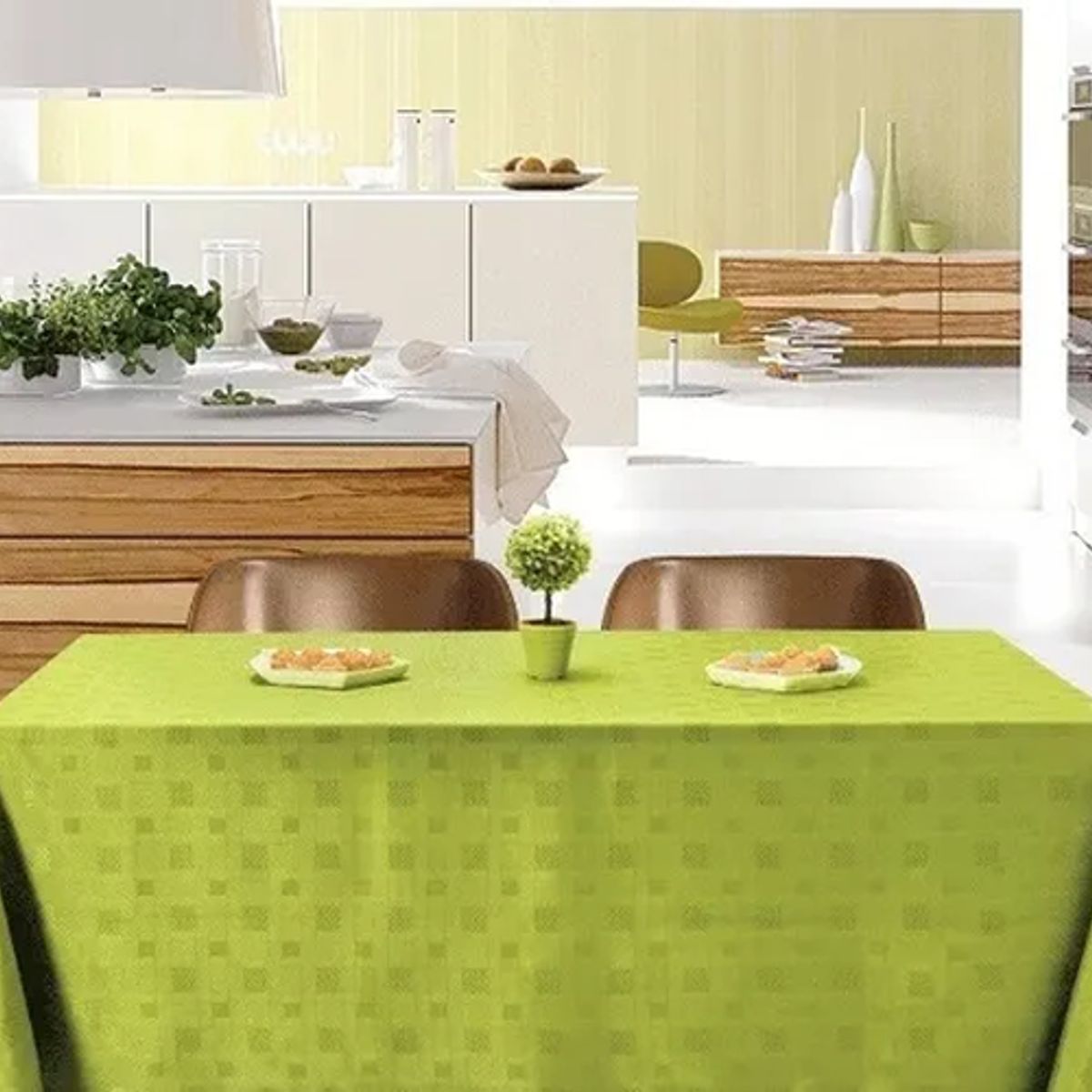 GENERICO - Mantel rectangular antimanchas 220x140 verde