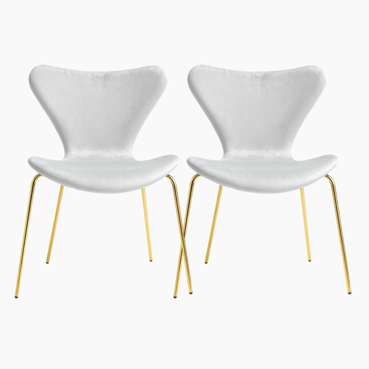 HABITA2 CHILE - Pack 2 Silla Jlove Velvet Gold