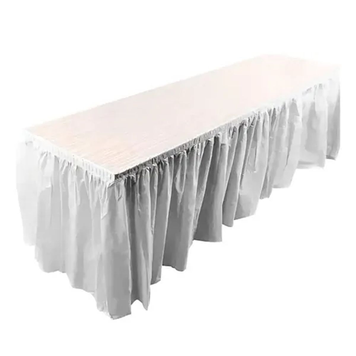 GENERICO - Faldón mesa fiestas 74x426 blanco liso