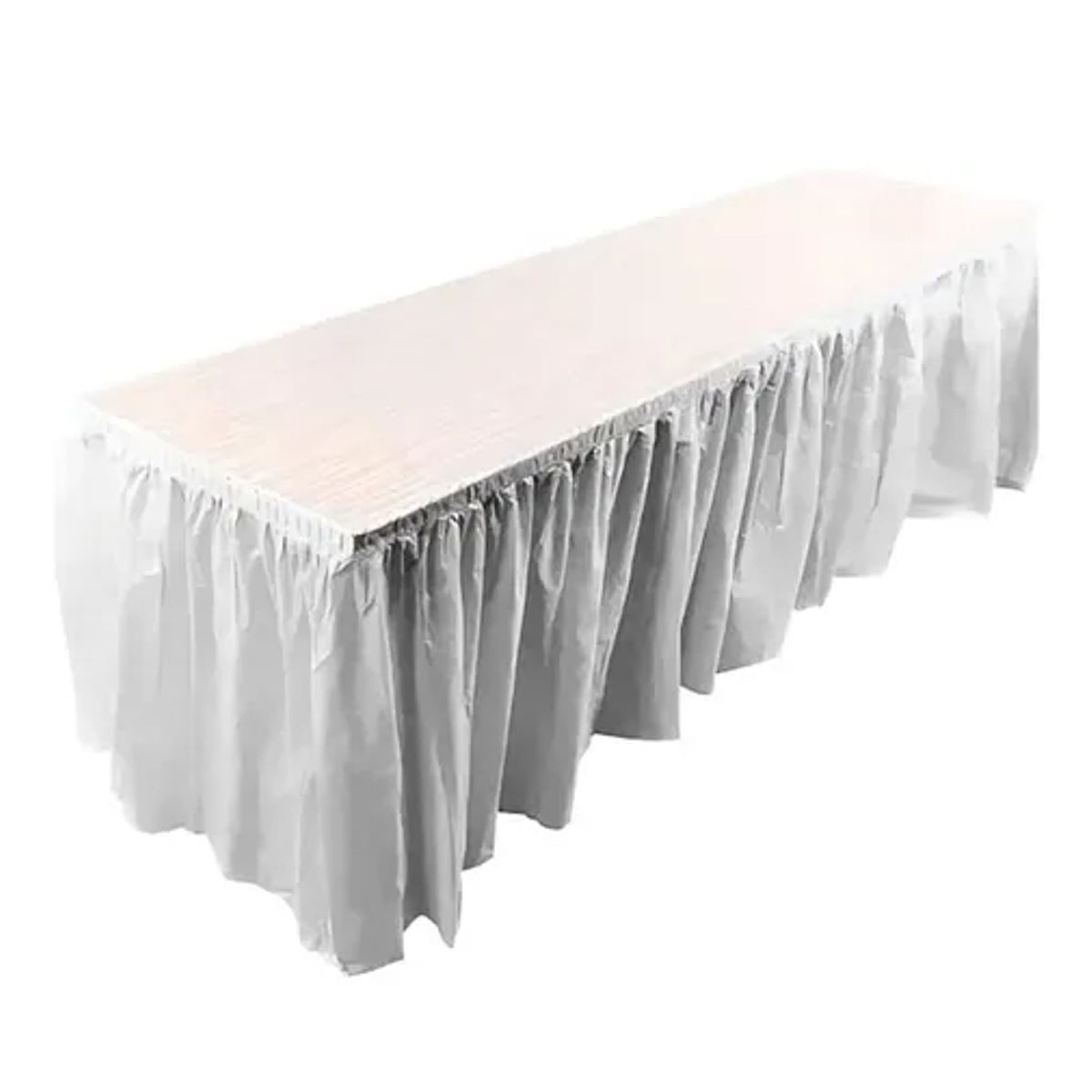 GENERICO - Faldón mesa fiestas 74x426 blanco liso