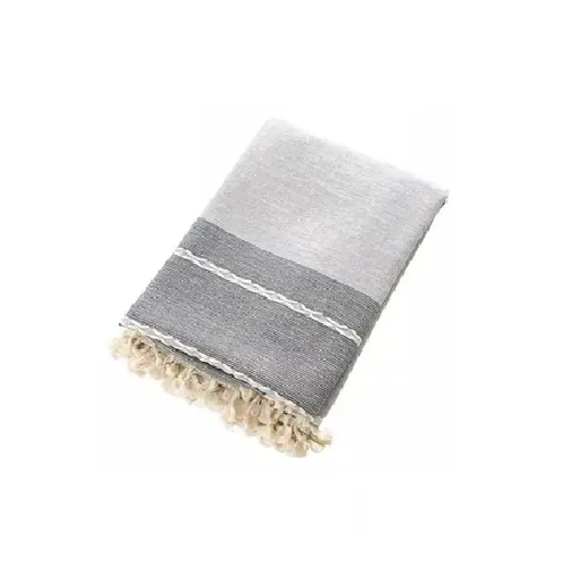 GENERICO - Mantel rectangular con borla 142+10x220 gris