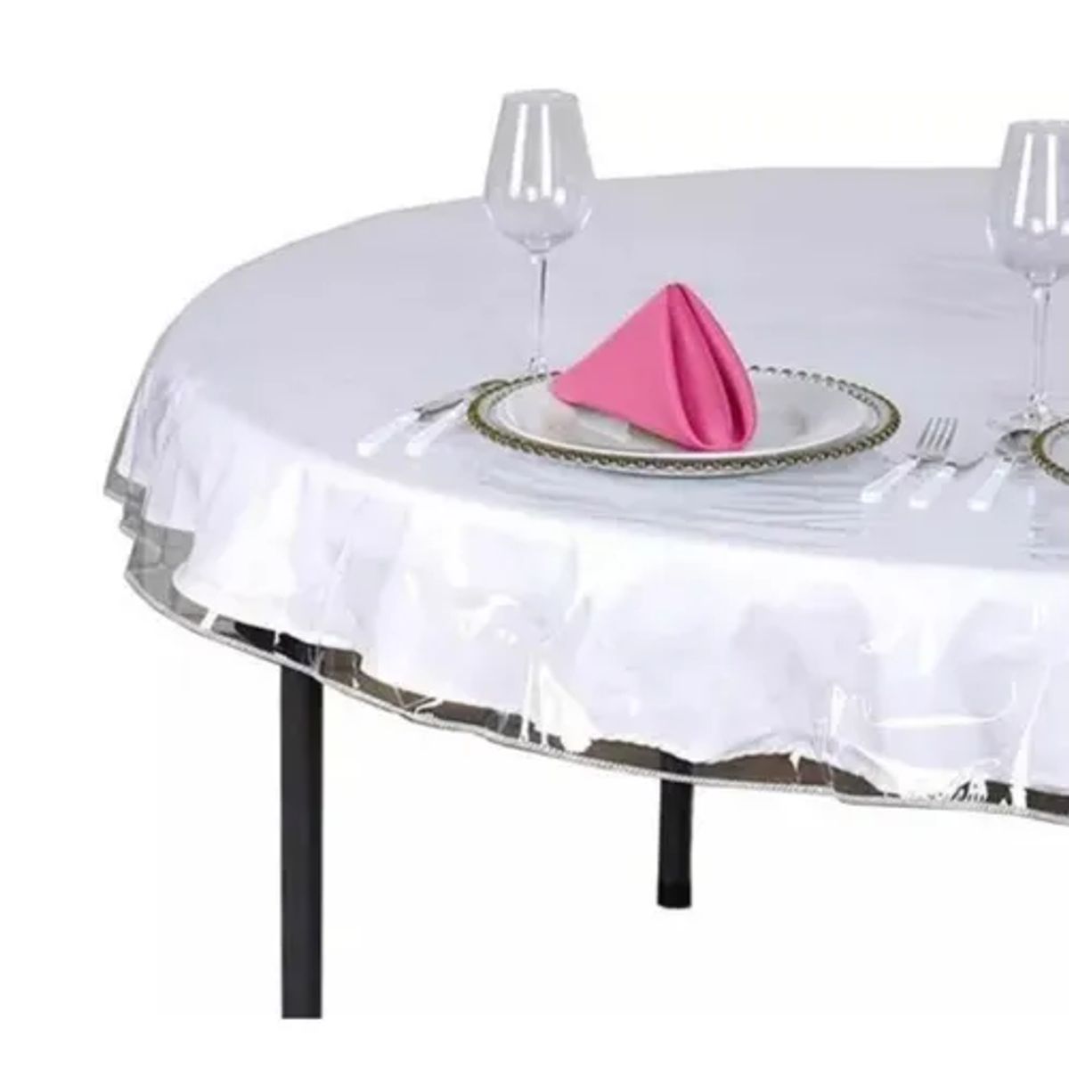 GENERICO - Protector mantel plástico redondo 180 transparente