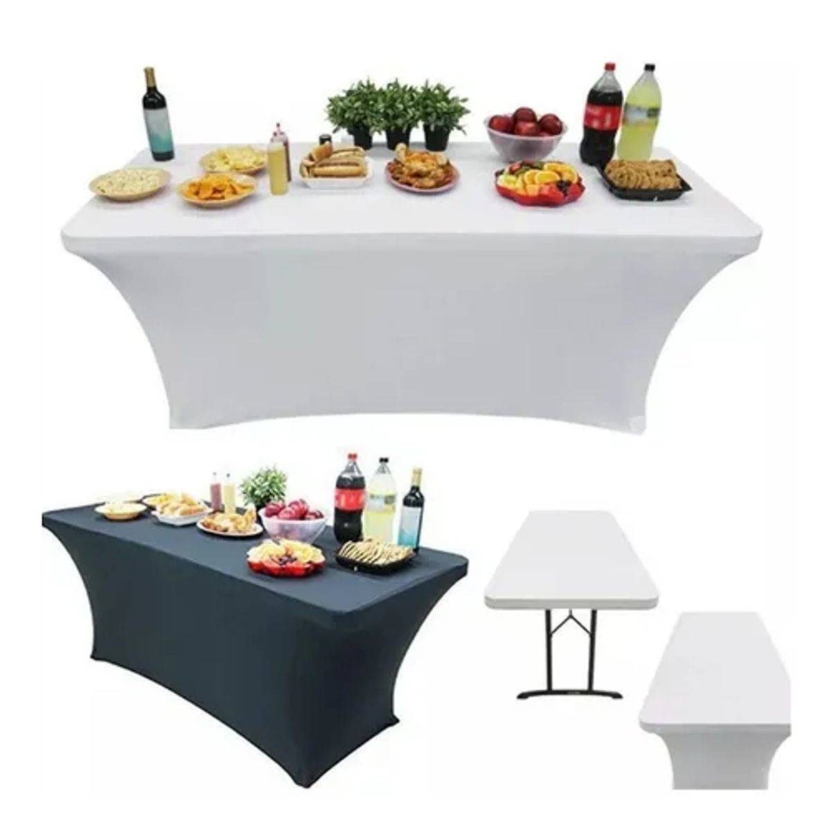 GENERICO - Funda mantel spandex 6ft 180x77x74 eventos