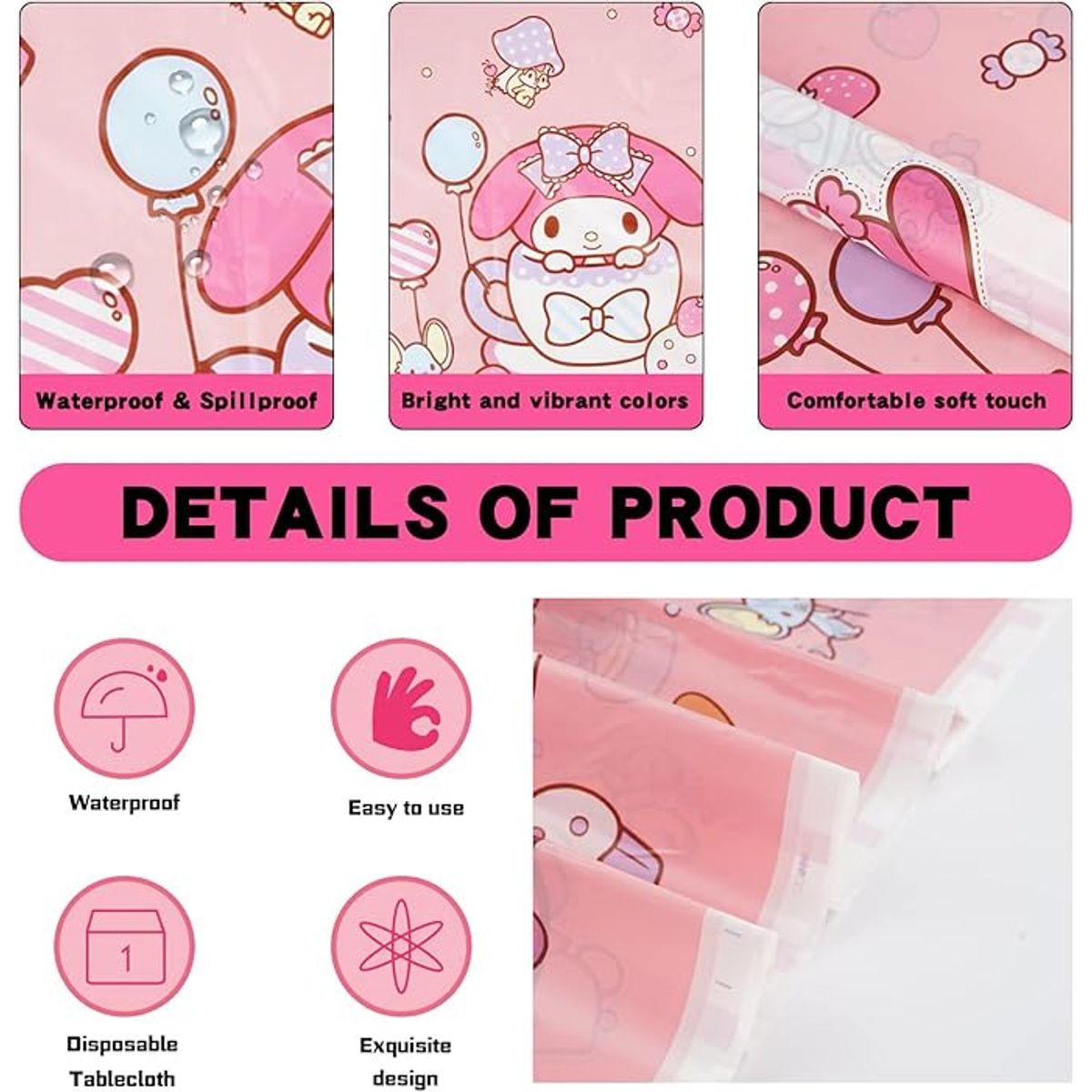 GENERICO - Mantel cumpleaños my melody