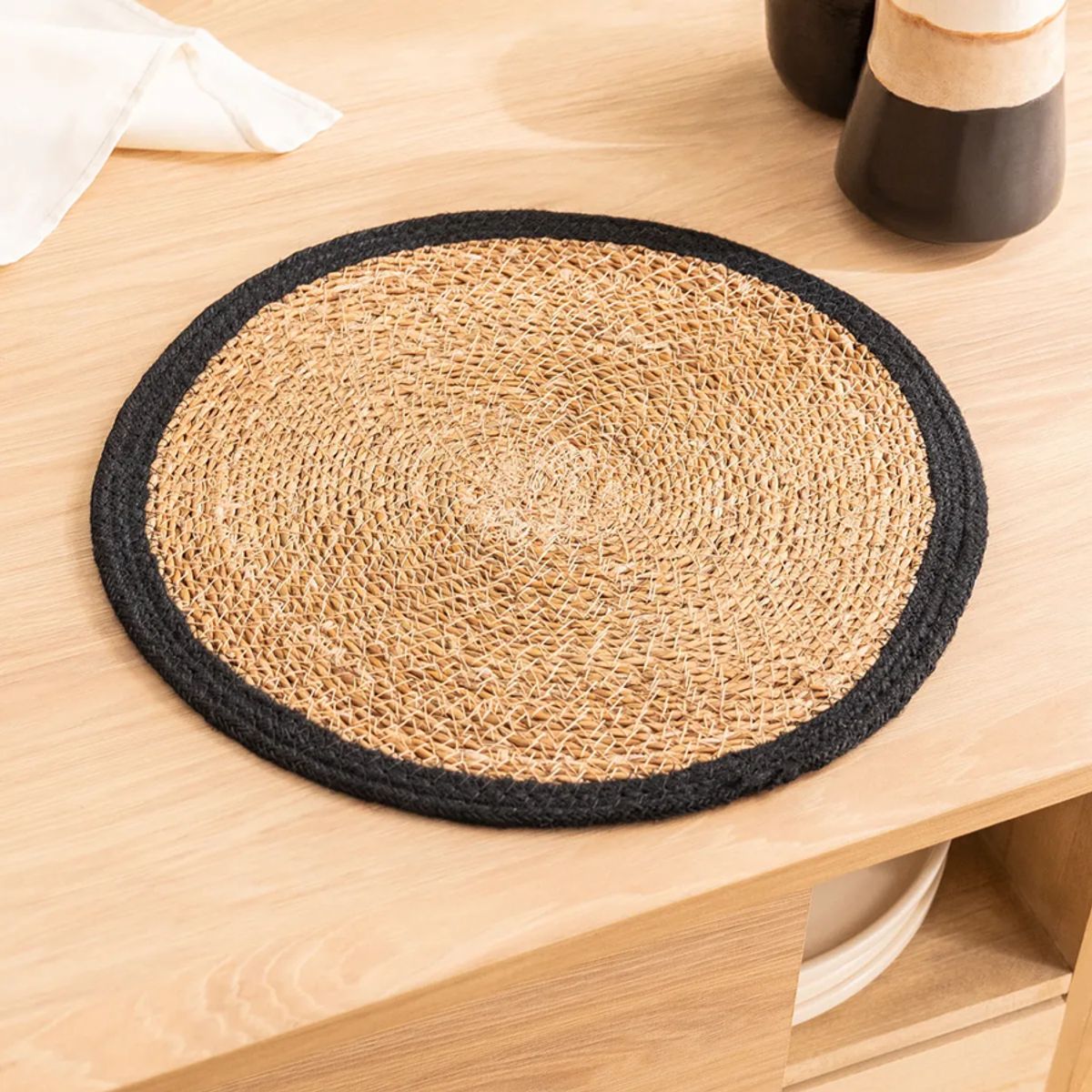 GENERICO - Set 6 individuales seagrass negro