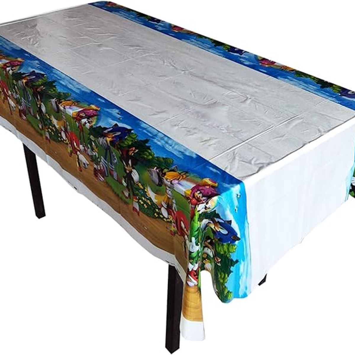 GENERICO - Mantel sonic cumpleaños decorativo