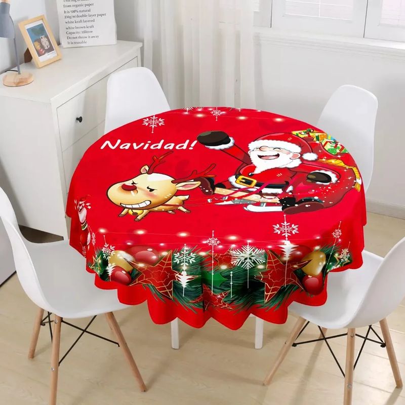 GENERICO - Mantel navidad redondo 180cm