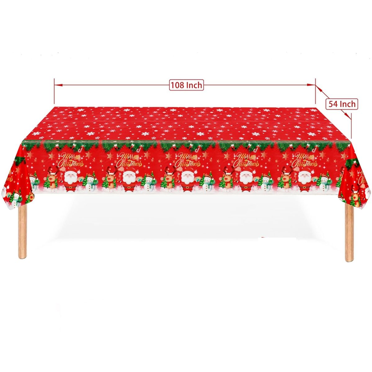 GENERICO - Mantel navideño plástico 137x274cm