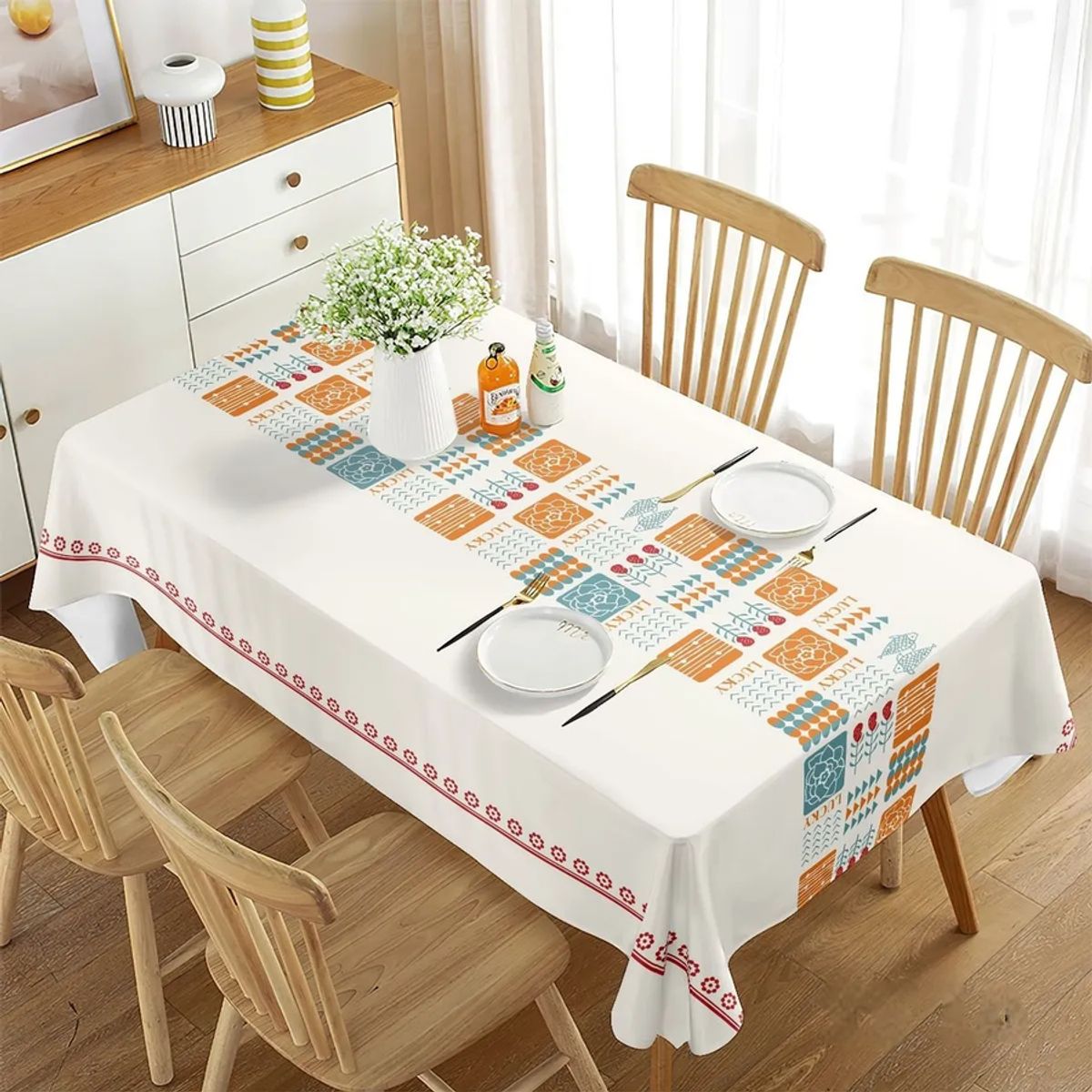 GENERICO - Mantel rectangular antimanchas 140x220cm