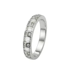 JB JOYAS BARON - Anillo de Plata Esterlina 925 Corte Baguette y Princesa