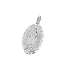 JB JOYAS BARON - Colgante de Plata Esterlina 925 Virgen de Guadalupe 22X15MM