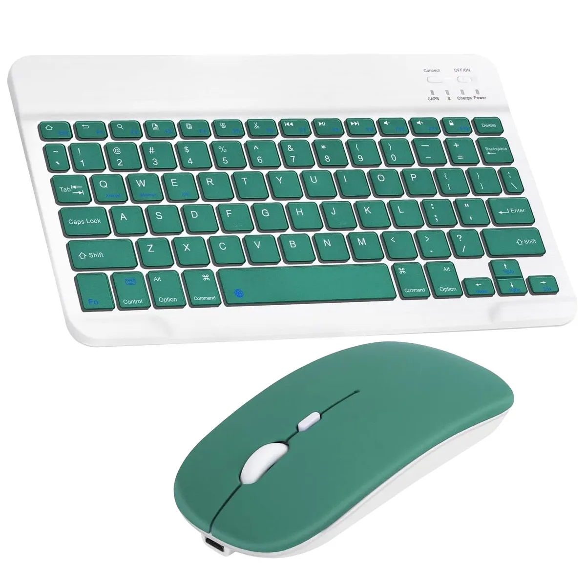 MOTOMO - Combo Teclado Mouse Inalambrico Bluetooth Recargable Verde