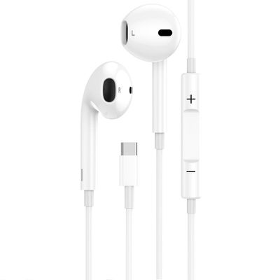 Imagen 2 del producto Audifonos Manos Libres USB-C Sin Goma Control Volumen Blanco