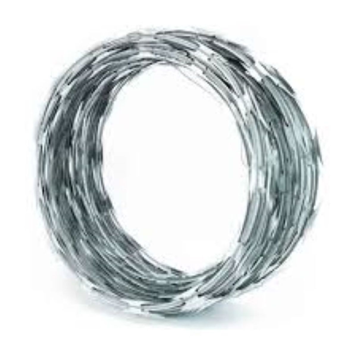 METALFER - Concertina Galvanizada Con Candado 10 Mts.