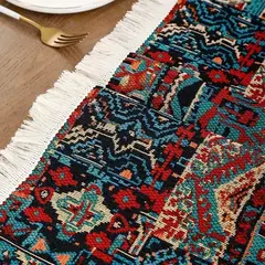 DEKOHOME - Camino de mesa Gobelina con Flecos