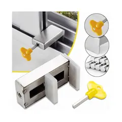 GENERICO - Bloqueo Seguridad De Ventana Para Niños Acero Inoxidable