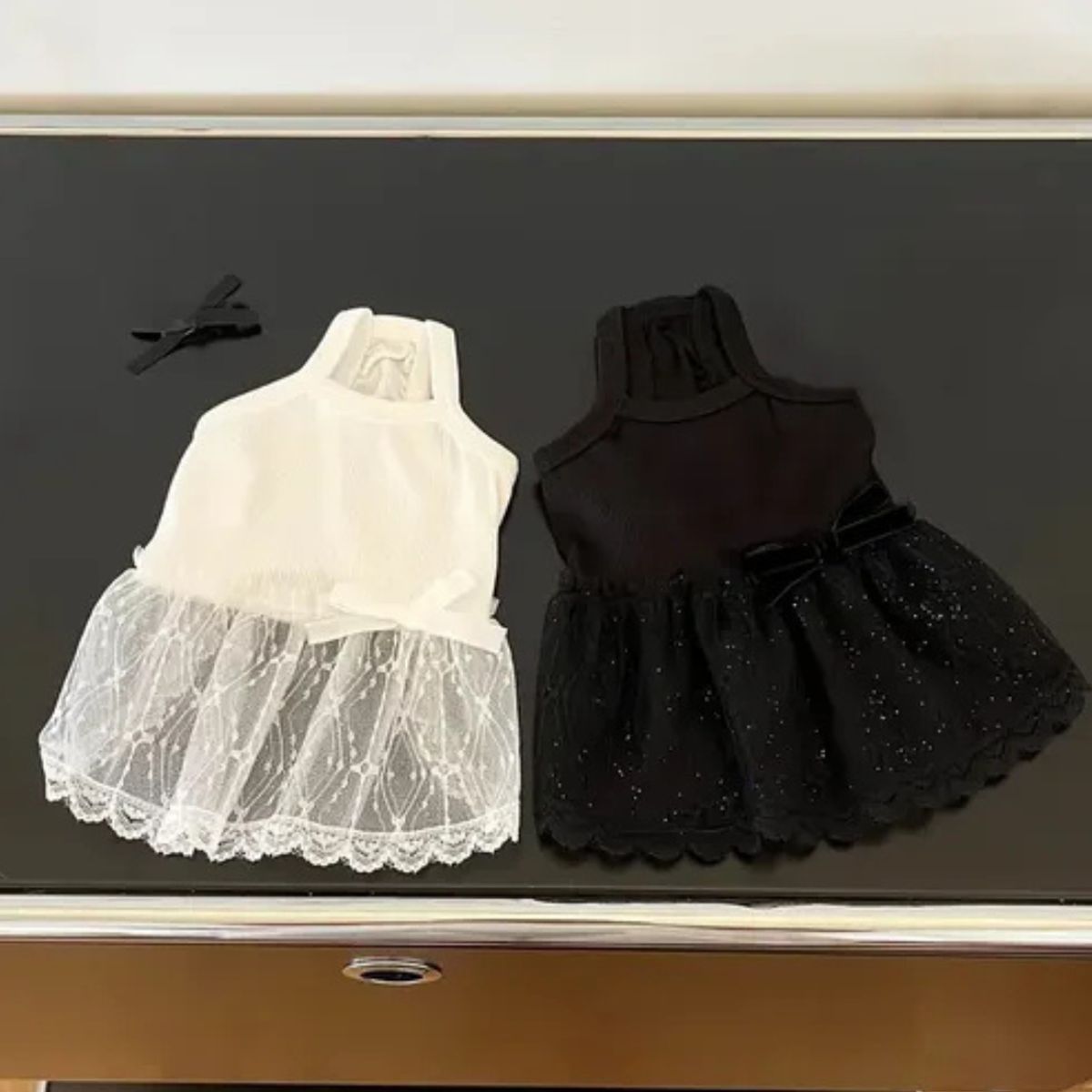 GENERICO - Ropa de Vestido Para Mascota Encaje Negro S