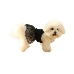 GENERICO - Ropa de Vestido Para Mascota Encaje Negro L