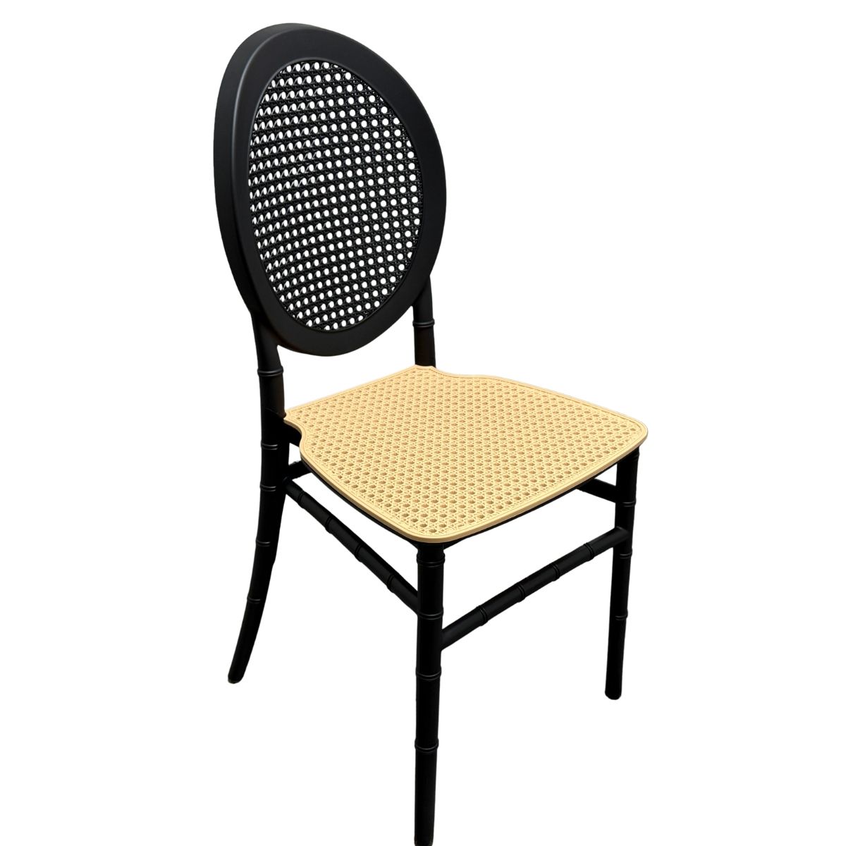 HABITA2 CHILE - Silla Moody Estilo Nórdico con Asiento de Ratán Sintético