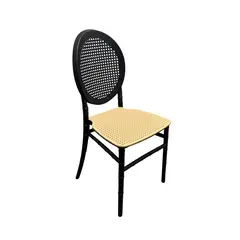 HABITA2 CHILE - Silla Moody Estilo Nórdico con Asiento de Ratán Sintético