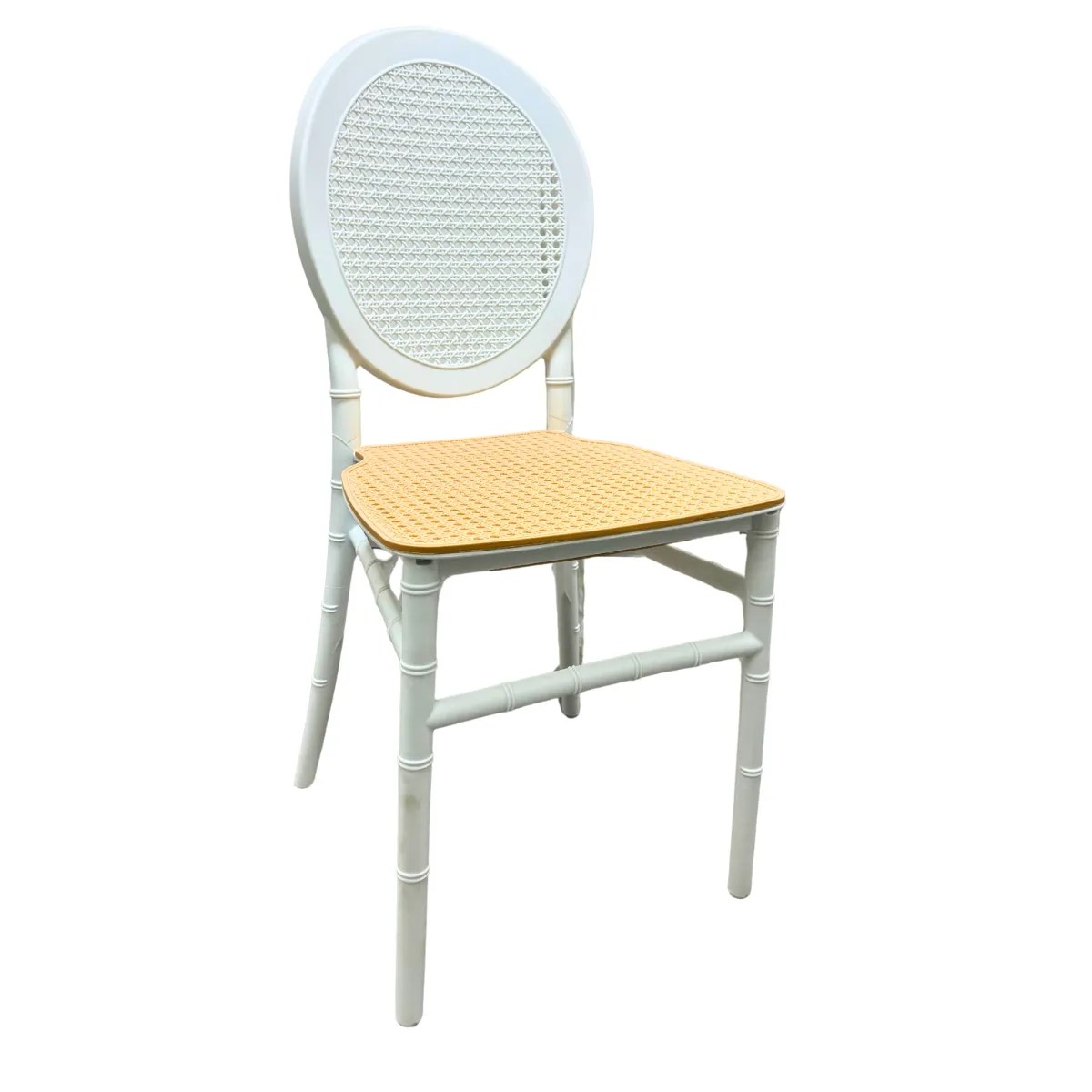 HABITA2 CHILE - Silla Moody Estilo Nórdico con Asiento de Ratán Sintético