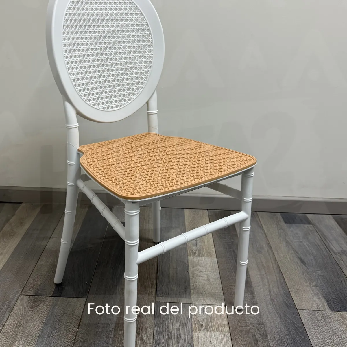 HABITA2 CHILE - Silla Moody Estilo Nórdico con Asiento de Ratán Sintético