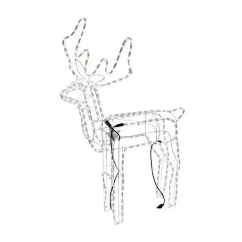 GENERICO - Reno Navideño 120cm Adornos Reno Navidad Solar Color Blanco
