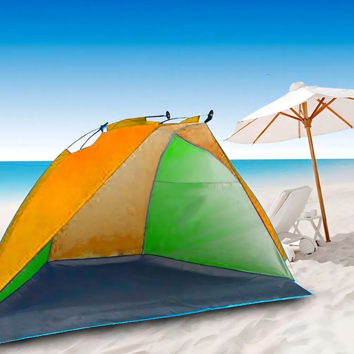 GENERICO - Carpa Playera 2 personas Paraviento y Sol