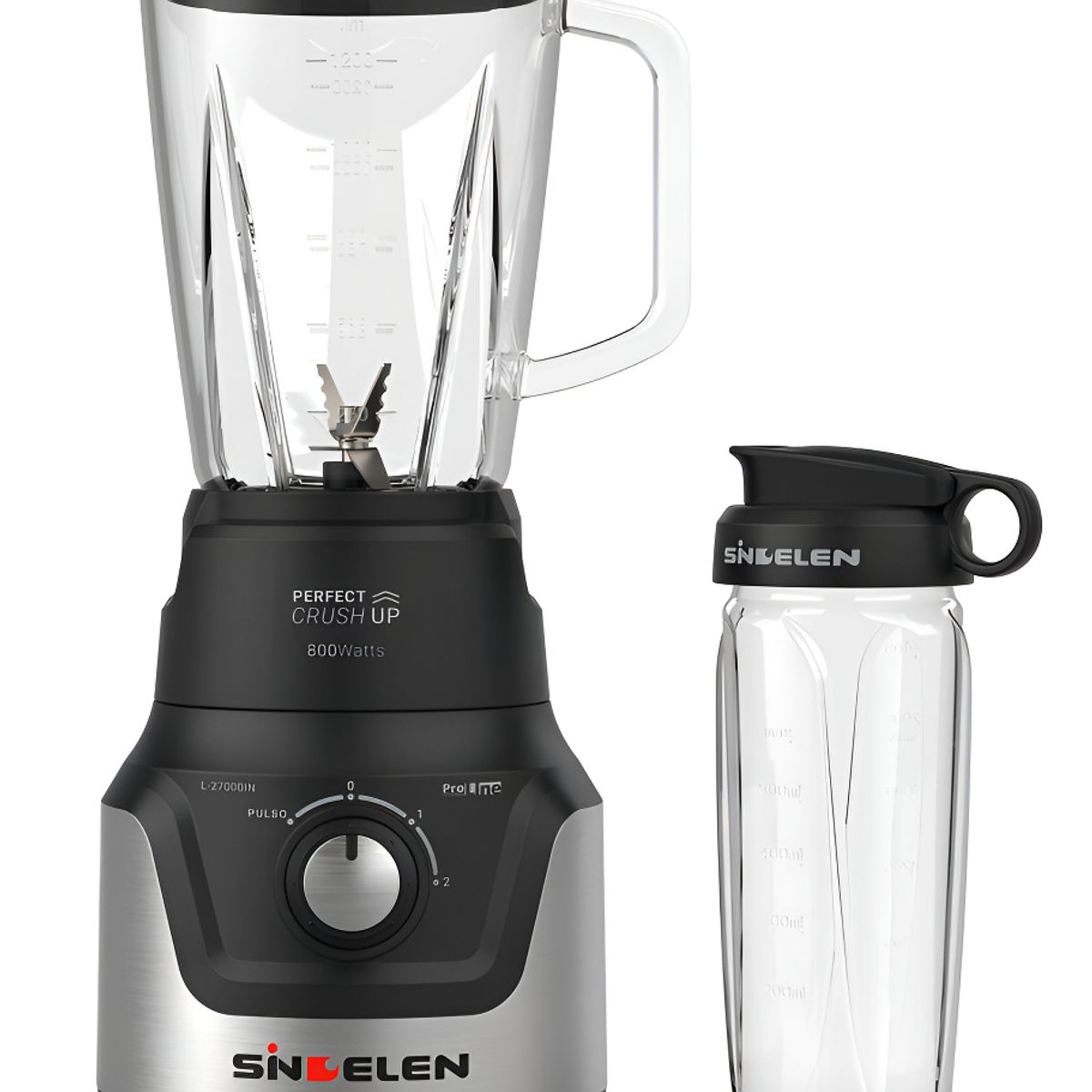 SINDELEN - Licuadora Juguera Pica Hielo Vaso Vidrio Sindelen L-27000in