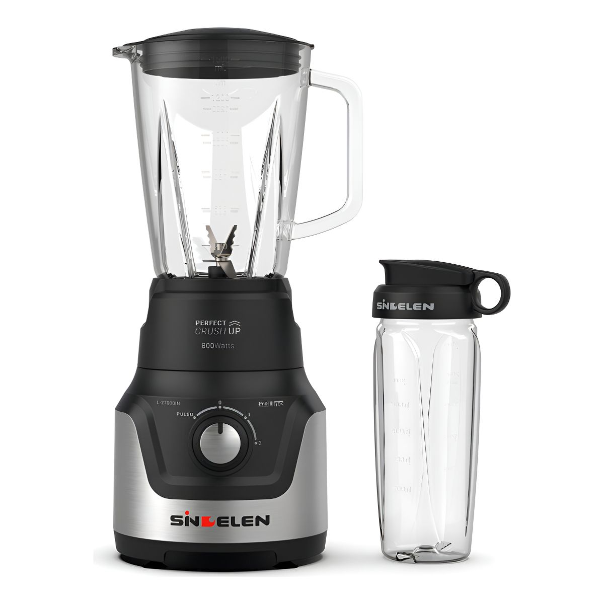 SINDELEN - Licuadora Juguera Pica Hielo Vaso Vidrio Sindelen L-27000in