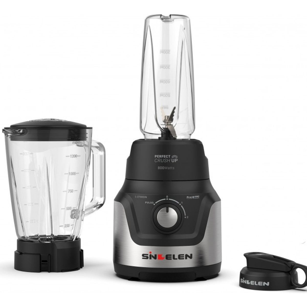 SINDELEN - Licuadora Juguera Pica Hielo Vaso Vidrio Sindelen L-27000in