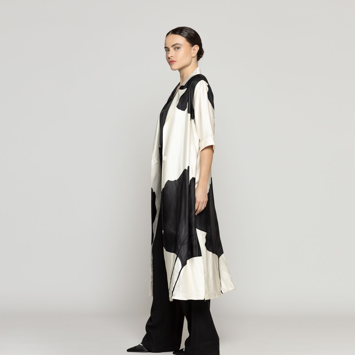 LINEATRE - Spolverino Mujer Dalia Estampado Floral Maxi Lineatre