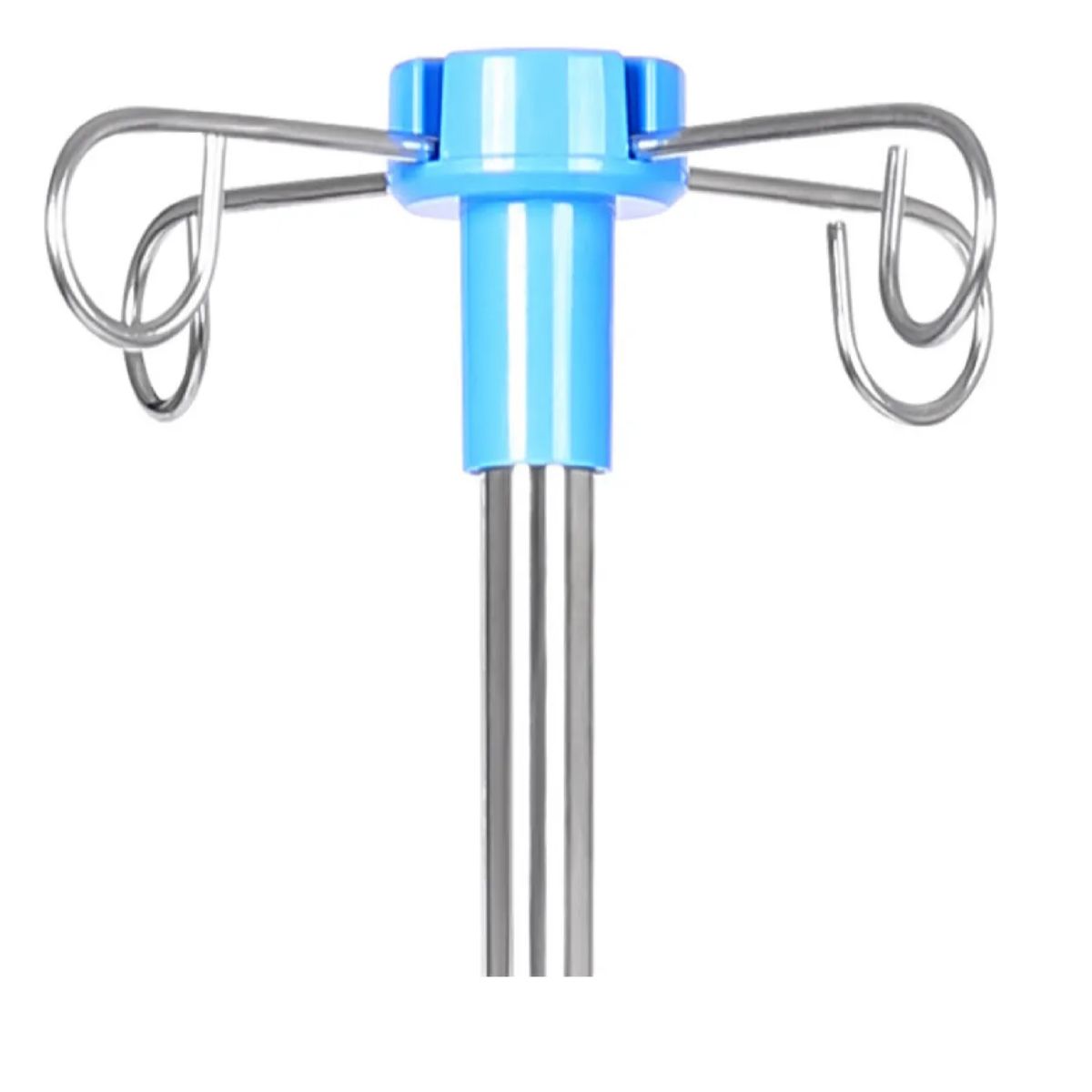 GENERICO - Porta Suero Ajustable 4 Ganchos Base Pedestal 3 Ruedas Suero