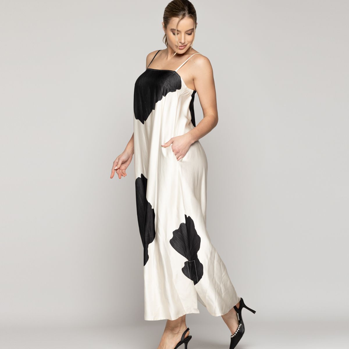 LINEATRE - Vestido Mujer Dalia Estampado Floral Maxi Con Tirantes Lineatre