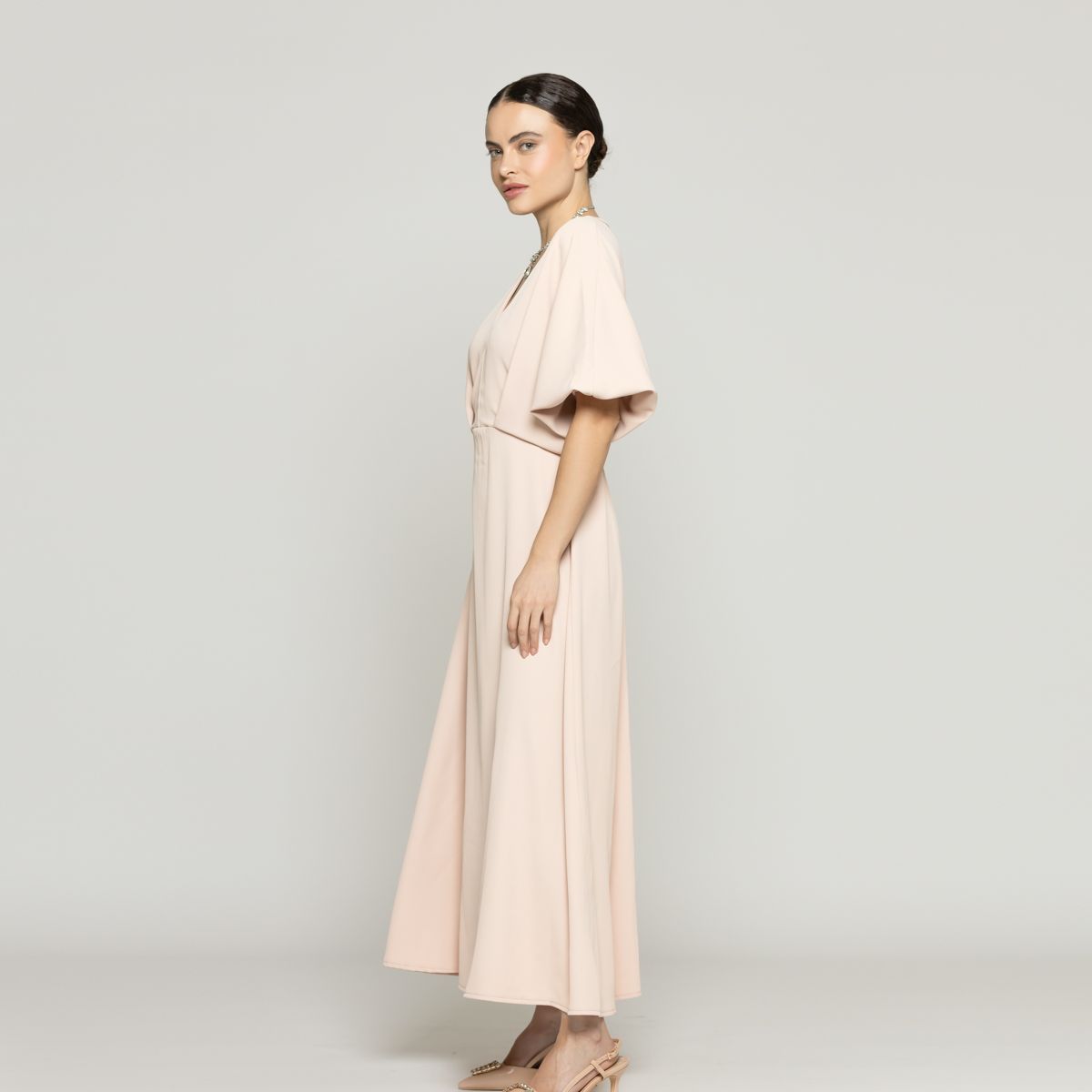 LINEATRE - Vestido Mujer Viridiana Largo Rosa Lineatre