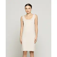 LINEATRE - Vestido Mujer Enagua Básico Beige