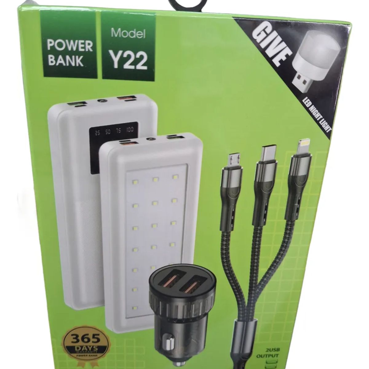 GENERICO - Kit Power Bank 22000mAh con Carga Rápida
