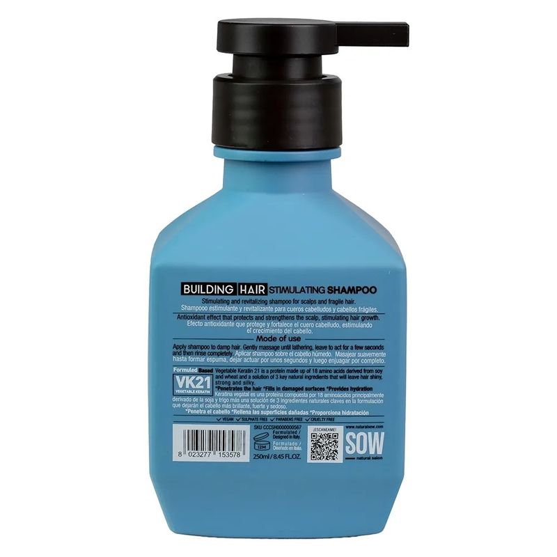 WELLA - Sow Building Hair Shampoo Vk21 Para Cabellos Frágiles 250ml